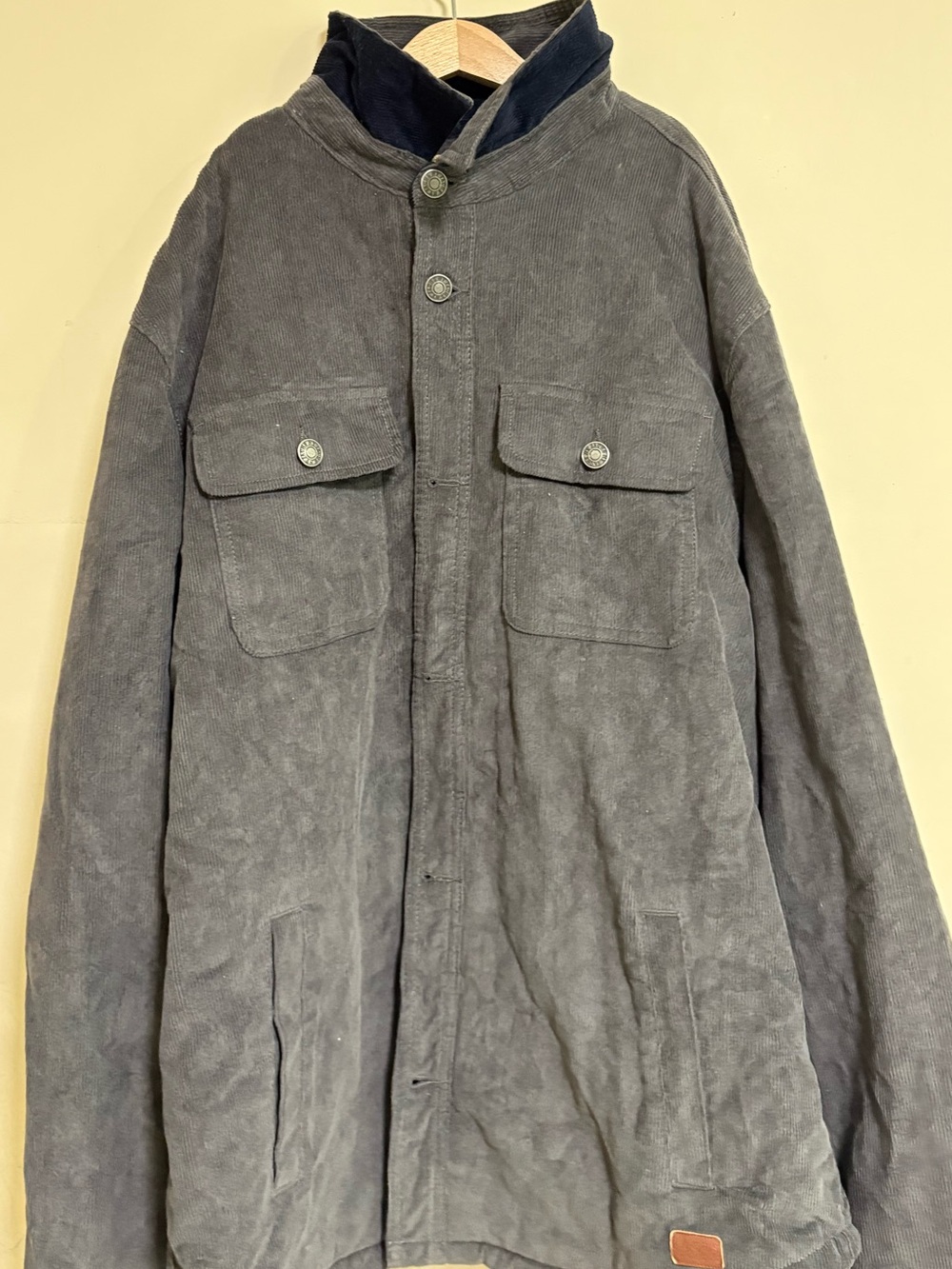 Jachs Gray Suede-Look Military Field Jacket